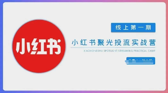 小红书聚光陪跑第一期,教你从0到1玩转小红书聚光投流,搭建小红书付费投流团队,更快的见到效果-轻创终点站